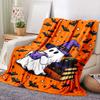 1PC Ghost and Bat Print Blanket-Made of Soft Plush Flannel, Lightweight and Durable, It's Perfect for Sofas, Beds or Cozy Evenin