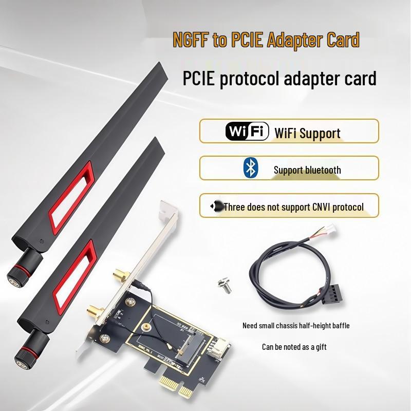 Desktop M.2 NGFF auf PCI-E Drahtlosnetzwerk- & Bluetooth-Karte AX210 200