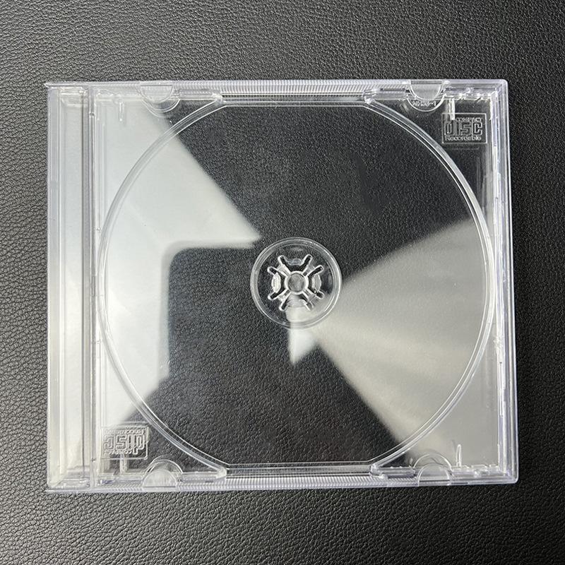 Transparent Plastic Single Piece Disc Case Cd Case Thickened Cd Dvd Disc Box Storage Organizer Box Album Box Cases