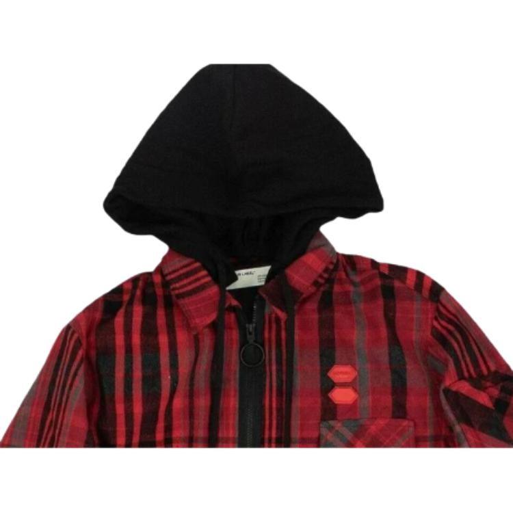 OFF WHITE Jackets Men's Red Hooded Non Detachable Moderate Other OMGA061E19E230022010
