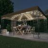 VidaXL Gazebo with Double Roof and LED Lights Garden Belvedere Outdoor Pavilion Reception Tent Marquee 3070313