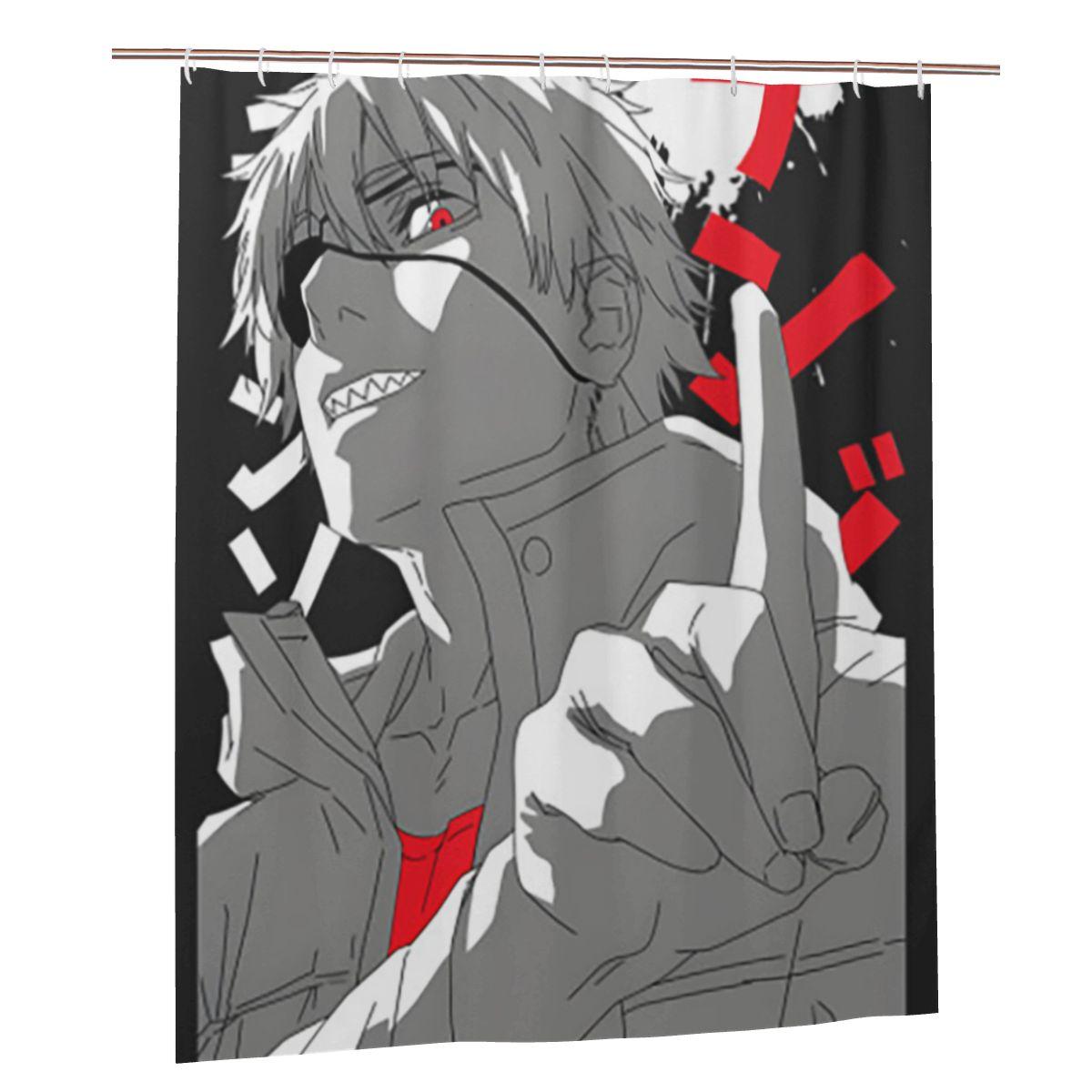 

Anime Chainsaw Man Devil Shower Curtain Bathroom Polyester Waterproof Bath Curtains With Hooks W60H190(CM)-1 Pcs