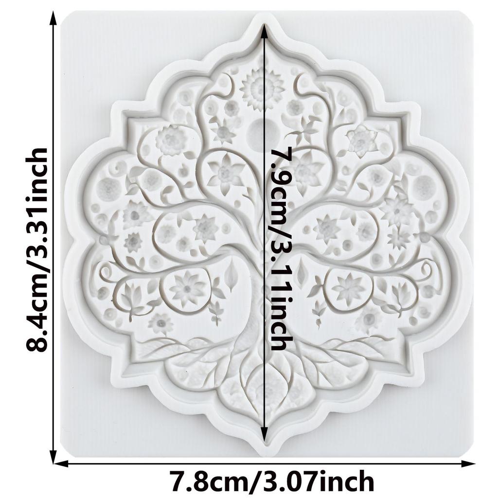 Livsträd Silikonform Träd Fondantformar Tårtdekorationsverktyg Tema Tårta Dessert Dekorerad Chokladgodisform