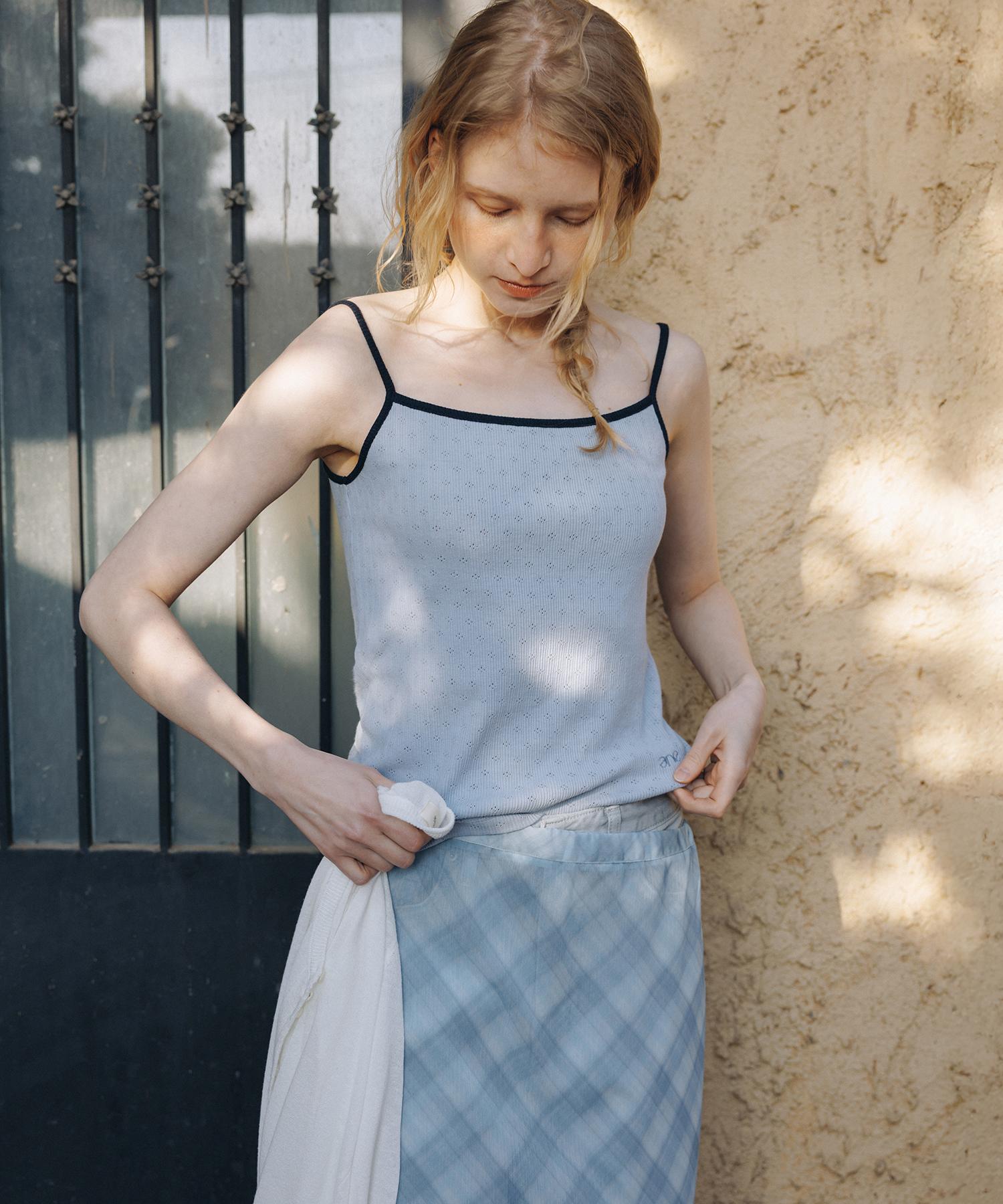 Annies Punching Ringer Sleeveless (Sky Blue) Sky Blue