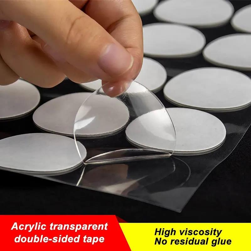 50-100Pcs Double Sided Sticky Dots Tape No Trace Tape Self Adhesive Dots Stickers for Poster Festival Wall Hanging Decor 10-30MMPinstriping Tape 3