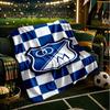 Blue White Crest Pattern Blanket Lightweight Ideal Bedding Blanket Perfect for Travel, Camping, Living Rooms, Offices, Sofas, Fan Christmas gift
