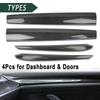 For Tesla Model 3 Model Y Dashboard Panel Stickers Center Console Decor Trim For Tesla Accessories ABS Decals Carbon Fiber Look