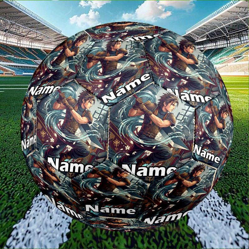 Custom Name Personalized Final Fantasy Print Size 5 Soccer Ball Training & Match Football, for Team, Kicking, Gift for Football Enthusiasts