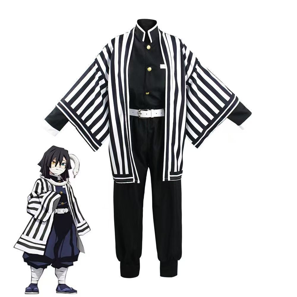 Demon Slayer Kids Cosplay Obanai Iguro Snake Pillar Costume Stage Performance Outfit
