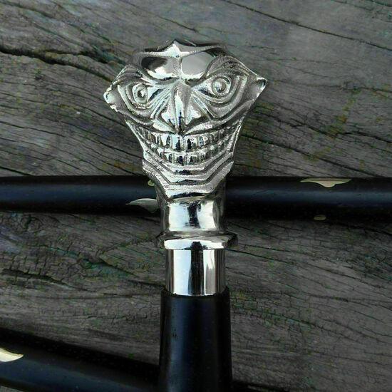 Cane Wooden Vintage Antique Walking Walking Stick Silver Brass Swan Handle Gift