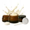 5x Brown Glass Jar with Dark Glass 20g 20ml for Cream Cosmetics Samples