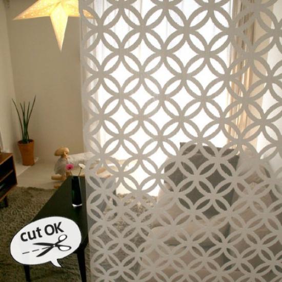 

Панель SunnyDayFabric Ной со шторами 95 см шириной х 230 см длиной, крючки свободной резки, белый, прибл. белый