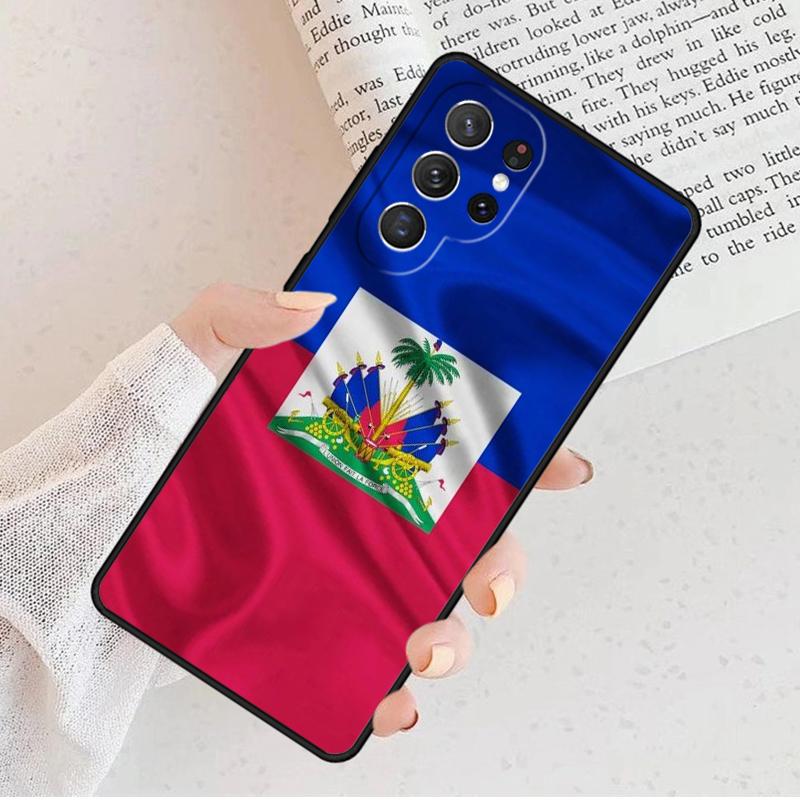 Haiti Haitian Flag Phone Case For Samsung Galaxy S25 S23 S30 S8 S21 S20 FE S24 S22 Note 10 20 Plus lite Ultra