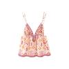 Jnleaog New Arrival Women's Clothing Sequin Embroidery Accessories Tops Retro Casual Vacation Sexy Backless Underwaist Sling