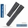 For Bucherer Patravi Series Leather Strap with Special Stitching Men's Folding Buckle Watchband 10625 Black Bracelet 20mm 22mm