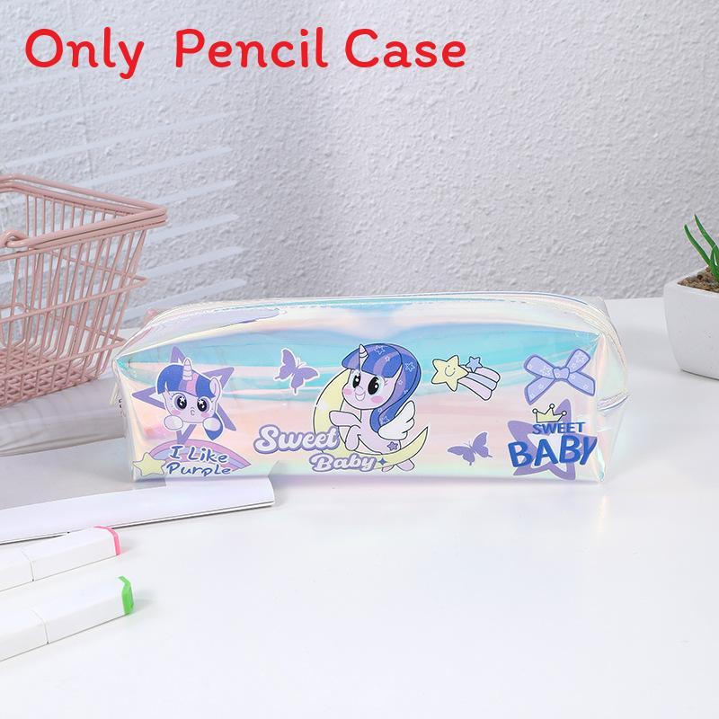 Süßes Pony Transparenter PVC-Federmäppchen Mit Großem Fassungsvermögen Für Schüler