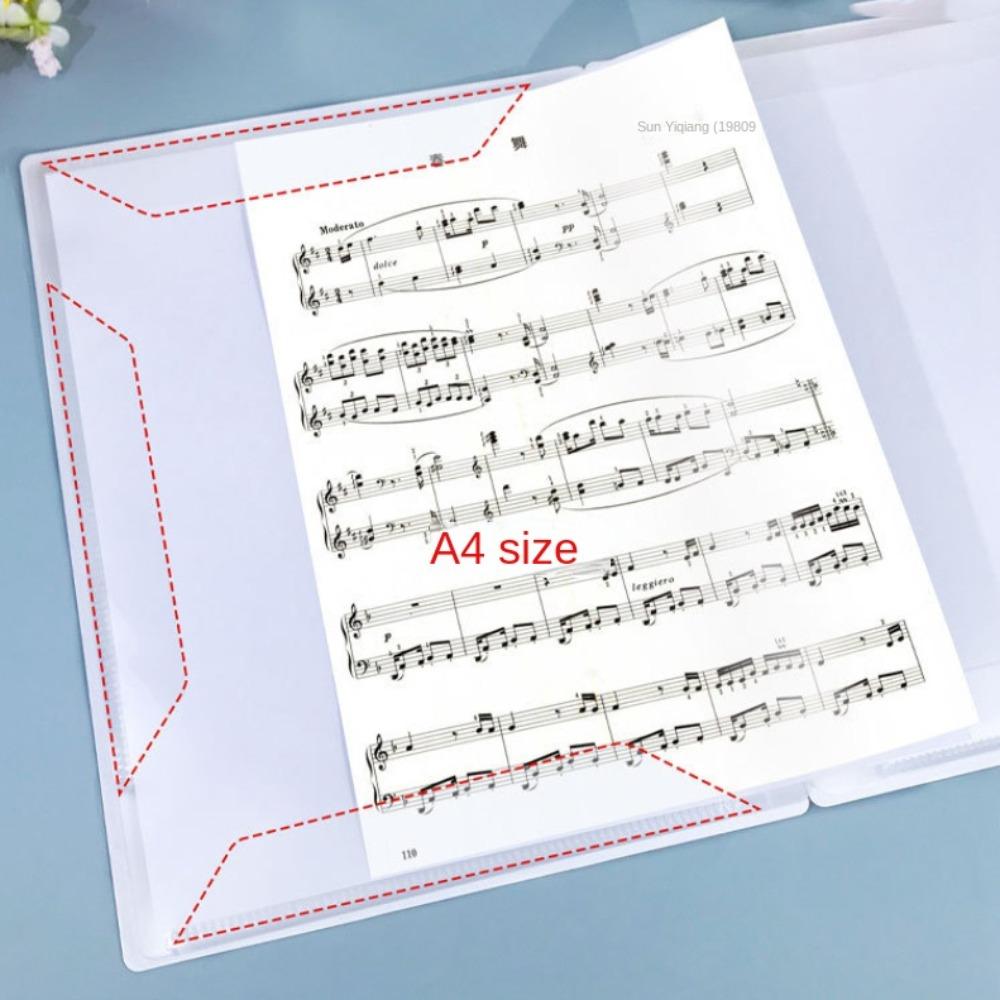 Flexible Multi-layer Music Score Folder Multifunctional A4 Sheet Music Folder Note Folder