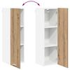 Artisan Oak Wall Mounted Cabinet 30 X 31 X 100 Cm Engineered Wood