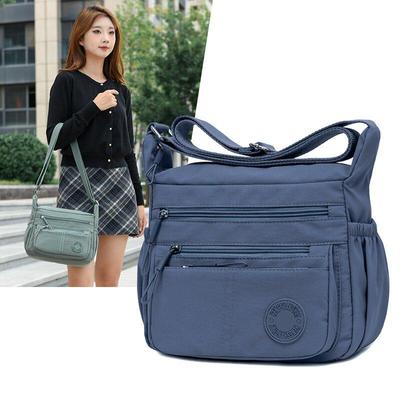 Ľahká dámska nylonová crossbody taška 2025 - Viacvrecková ležérna taška cez rameno pre mamy