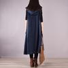 Loose Long Denim Sleeveless Hoodie Vest Autumn Fashion Outerwear for Women Simple Style Large Size Trendy Casual Jacket