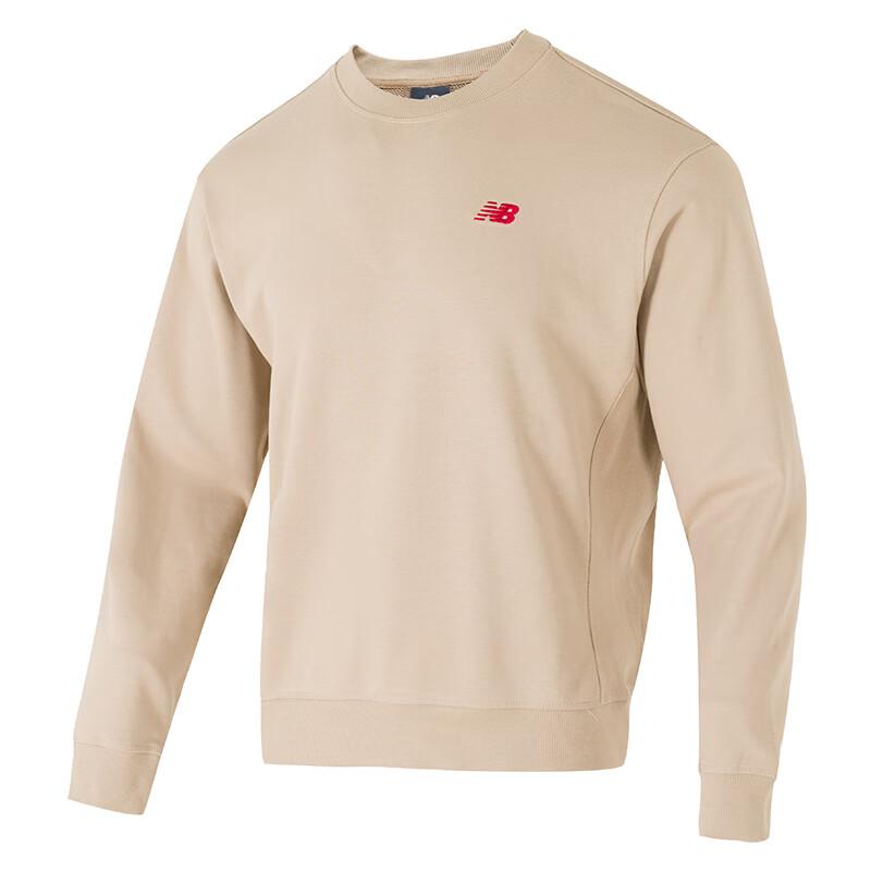 Толстовки New Balance Мужские Хаки Круглый вырез Средняя посадка MT53809-SOT M