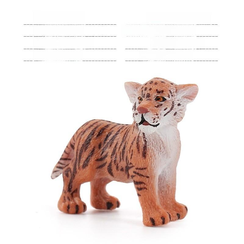 Childrens Tiger Animal Figurine Pvc Static Model For Learning And Decoration