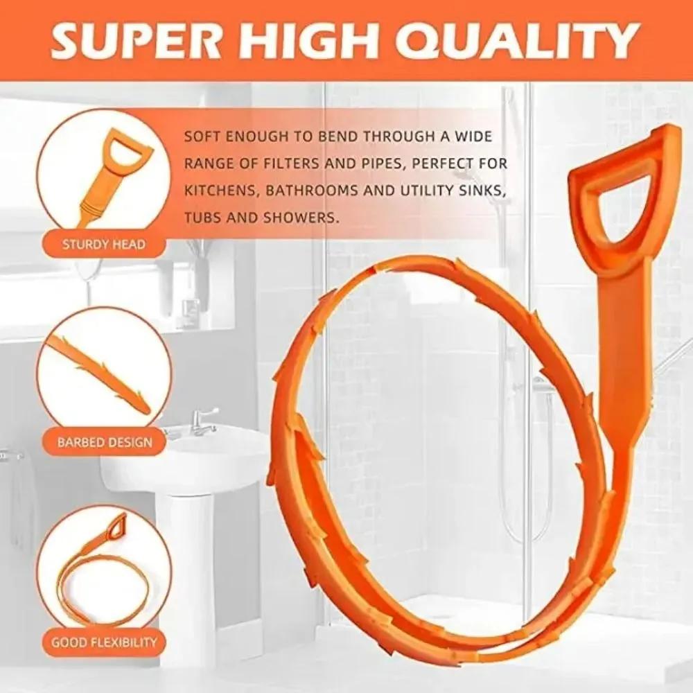 Bathroom Hair Drain Cleaner Tool 51 cm Set of 2