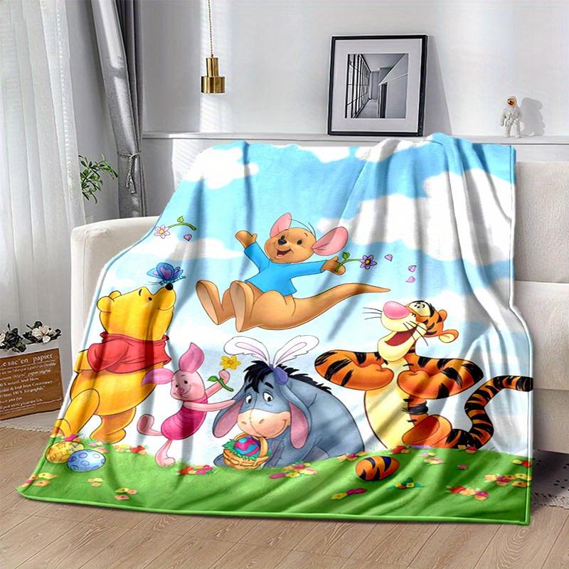 1pc,Winnie the Pooh and Friends Easter Egg Hunt Blanket Soft Throw for Home Decor, Couch Cover, Outdoor Use, Travel
