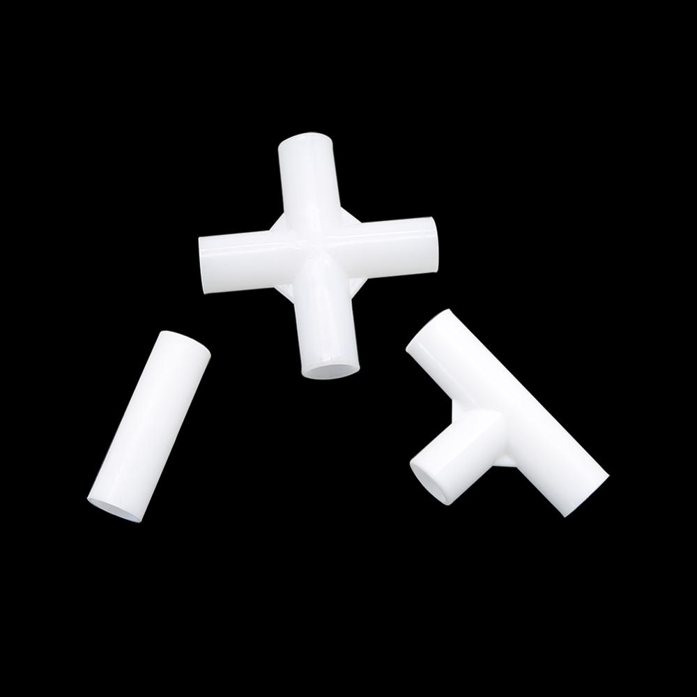 5 Stück Innendurchmesser 12mm Gerader Winkel 4-Wege T-Stück 60 90 120 135 Grad PVC Verbinder DIY Kleiderschrank Zelt Fitting Adapter