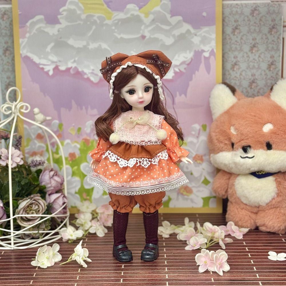 Attractive Eyes Princess Dress Up BJD Dolls Long Hair Princess Makeup Ball Joint Doll  Toddler