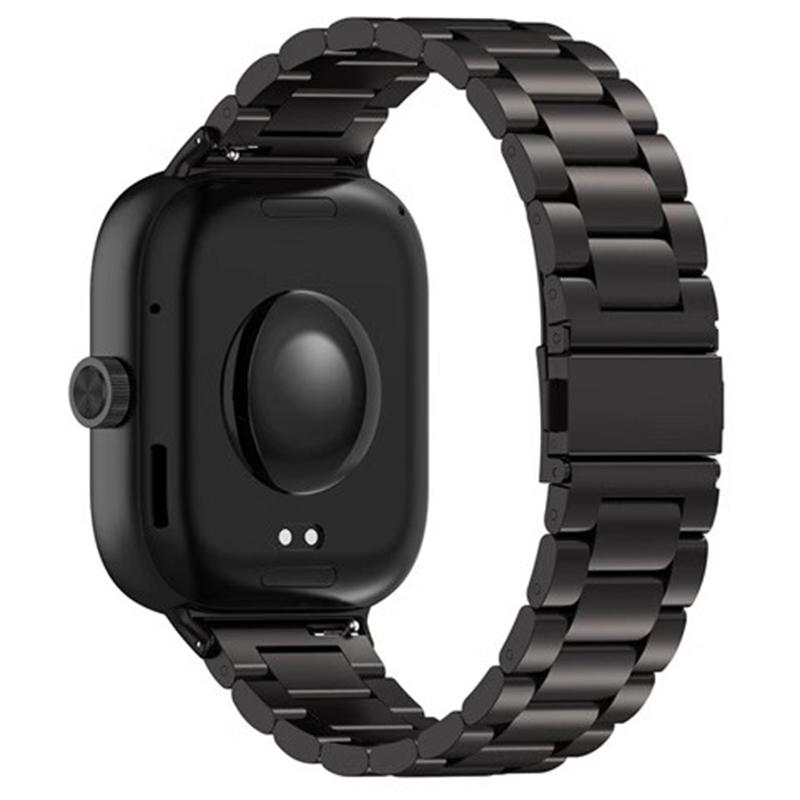 

For vivo Watch GT Strap Replacement 3-Bead Black Metal Watch Band As shown A