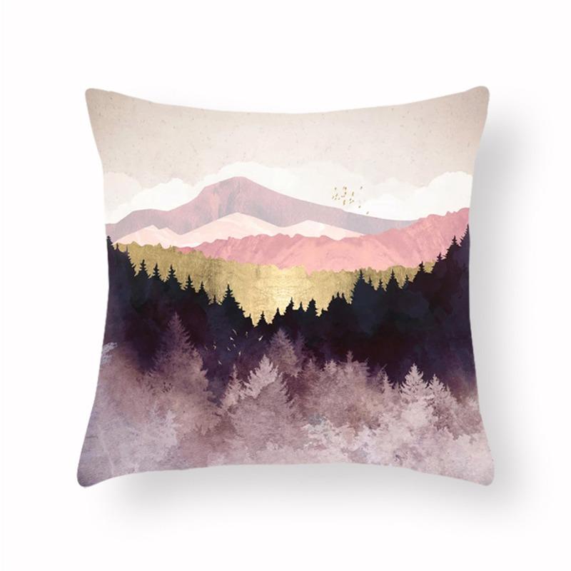 Abstract Sunrise Scenery Pillowcase Dormitory Decoration Office Living Room Sofa Home Pillowcase