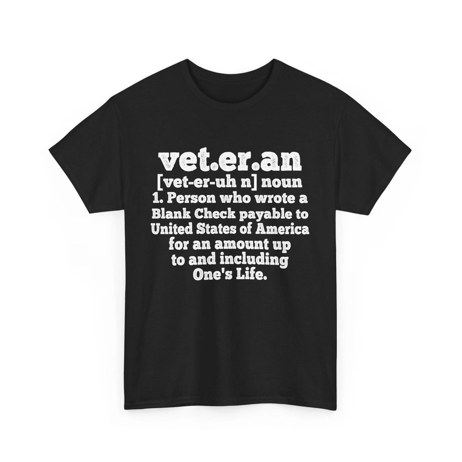 Veteran s Day Shirt, Veteran Definition Army Military Veterans Dad Men T-shirt M