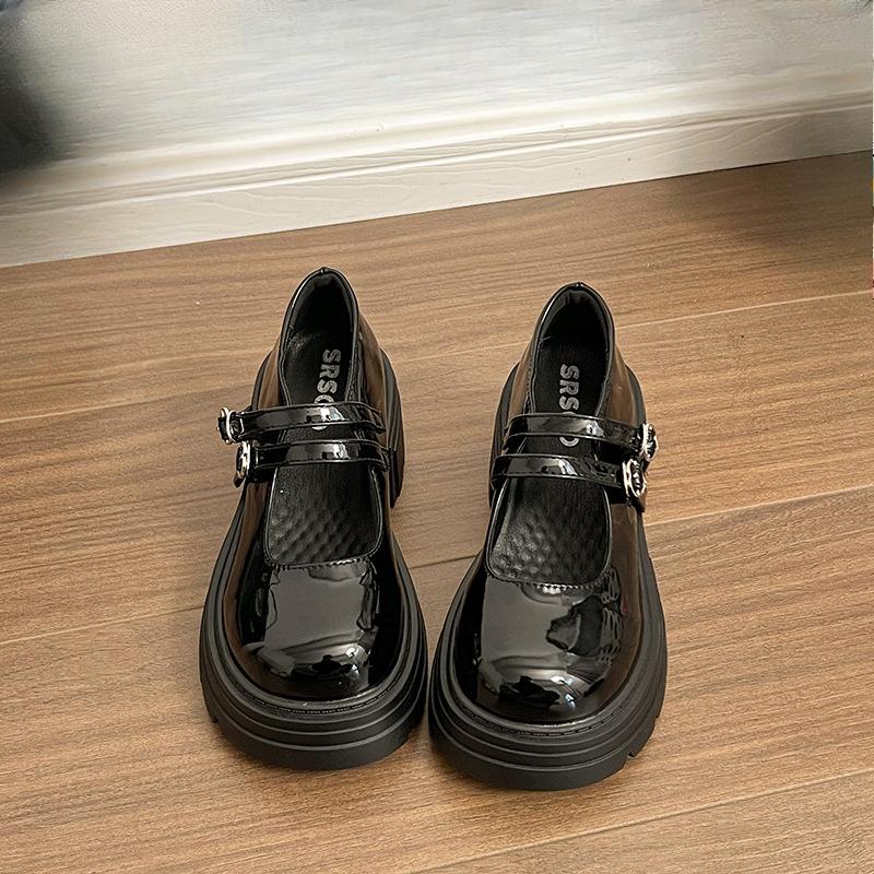 Women's Shoes Height-increasing Shoes Women's Thick-soled Single Shoes Loafers High Heels