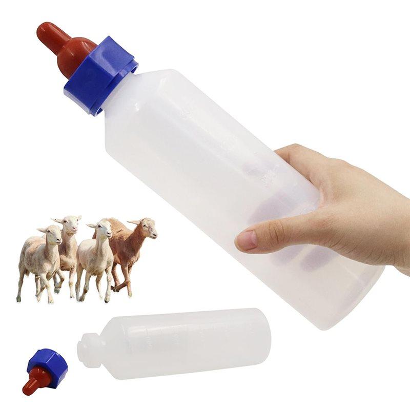 Premium-2Pcs 500Ml Calf Nursing Feeder Bottle With Nipple Milk Feeder Feeding Bottles,Farm Goat Calf Sheep Milk Livestock Tools