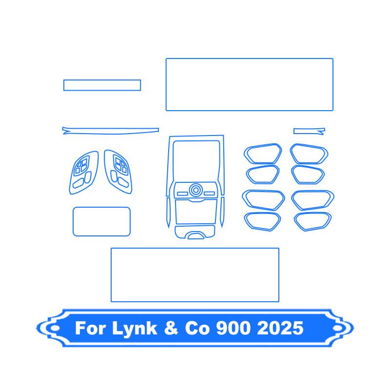 TPU Car Central Control Screen Scratch-resistant Transparent Protective Film Interior Sticker For Lynk & Co 900 2025 Accessories