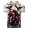 Men's Fashion 3D Printed Men's T-Shirt Round Neck Short Sleeve Trendy Street Wear