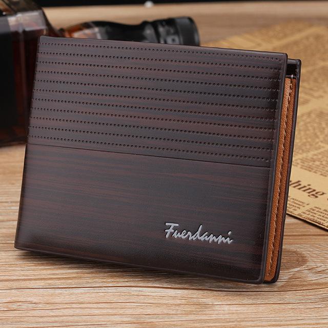 Fashion PU Leather Wallets Slim Business Male Pocket Credit Card Holder Purse Wallet