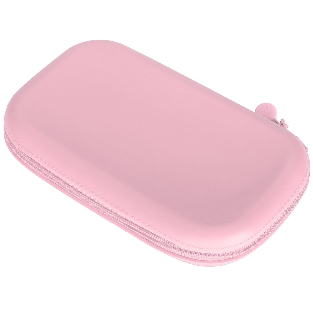 Silicone Pencil Case Pouch Storage with Zipper Student Stationary School Supplies LPink