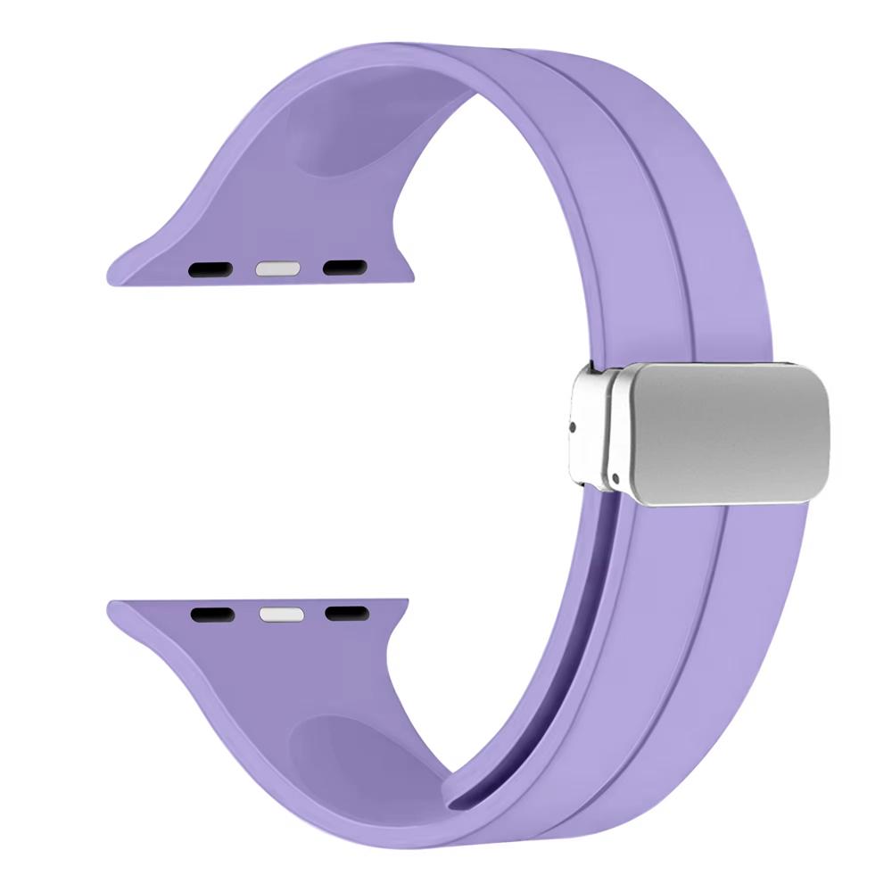 Silicone Strap For Apple watch 11 Band 46mm 45mm 44mm 41mm 49mm 42mm Magnetic Bracelet correa iWatch Series 9 8 10 7 SE 6 Ultra