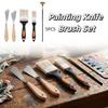 5-Piece Fan Blender 5 PCS Painting Set Artistic Paintbrush Background Blender Brush Window Frames