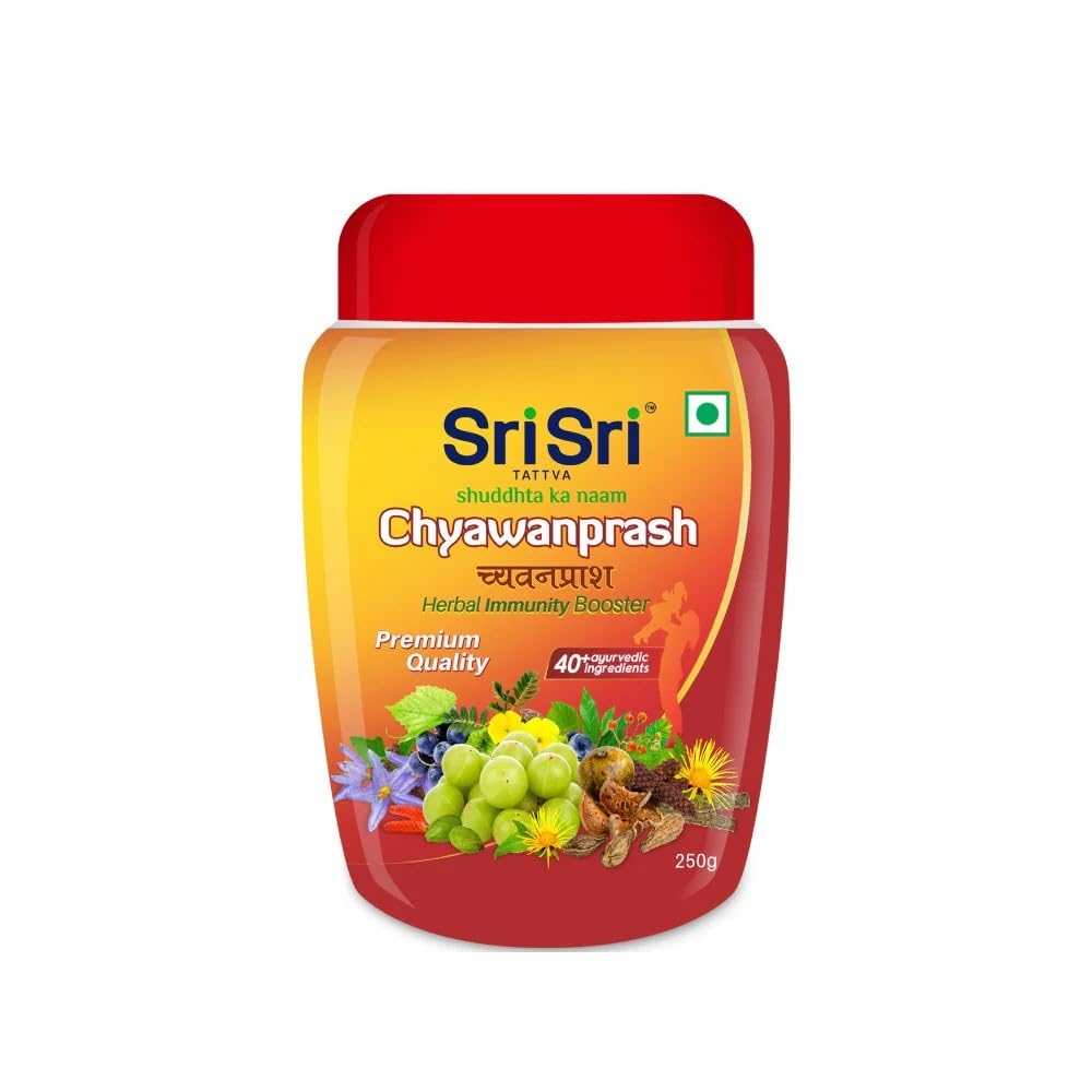 Sri Sri TATTVA der Name für Reinheit ist Chyawanprash - Kräuter-Immunstärker Mit 40+ Ayurvedischen Inhaltsstoffen Für Bessere Kraft Und Ausdauer - 250G