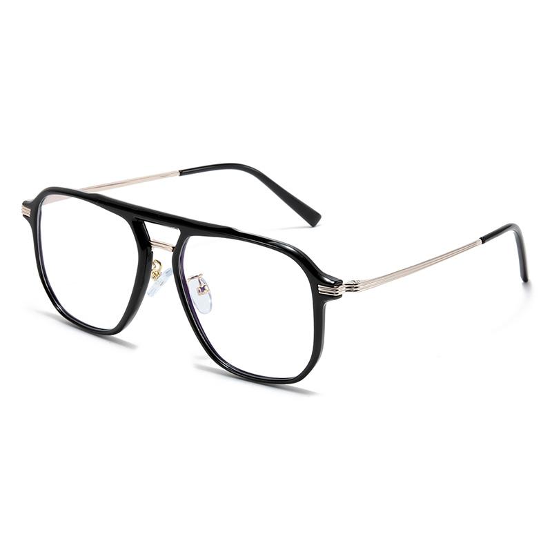 Double Beam Blue Light Blocking Nearsighted Glasses TR90 Square Prescription With Cylinder -0 5 To -6 For Women Men