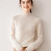 Women's Cashmere Knit Long Sleeve Base Layer Top - Warm, Loose, and Versatile for Autumn/Winter