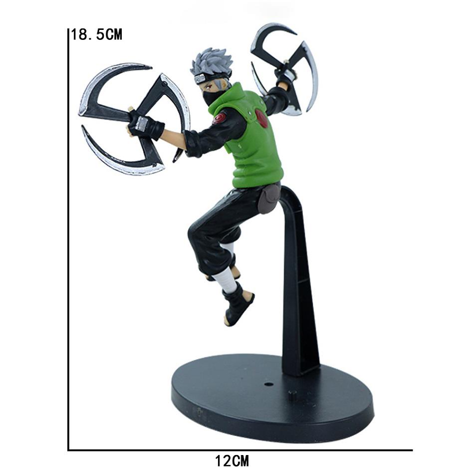 

19Cm Naruto Anime Figure Kakashi Uzumaki Naruto Uchiha Sasuke Action Model Pvc Statue Desktop Ornament Collection Toys Gift