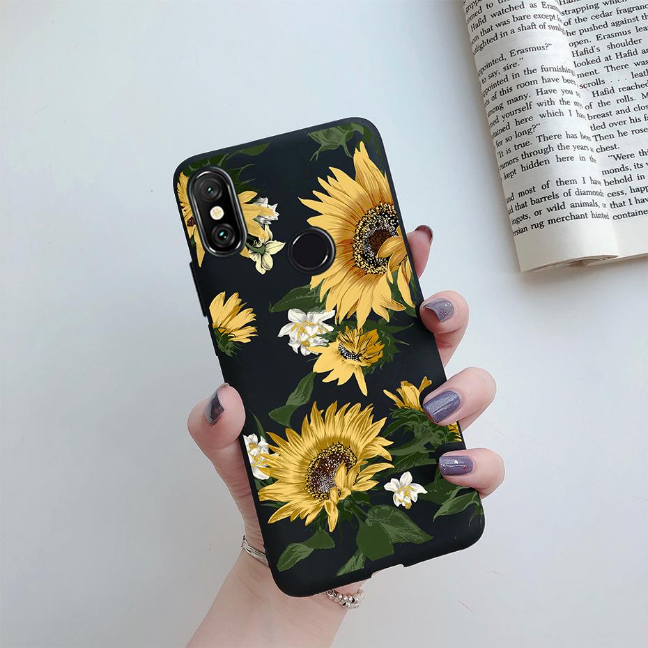 for Xiomi Xiaomi Mi A2 Lite Case Cover Daisy Flower Painted Soft Silicone Phone Case for Xiaomi Mi A2 A 2 MiA2 Lite Bumper Coque