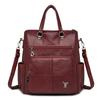 Multifunctional Soft Leather Backpack Women's New Trendy Women's Bag Large Capacity Simple Casual Women's Backpack