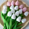 Mini PU Tulpen Künstliche Seidenblumen für Hochzeit und Heimdekoration