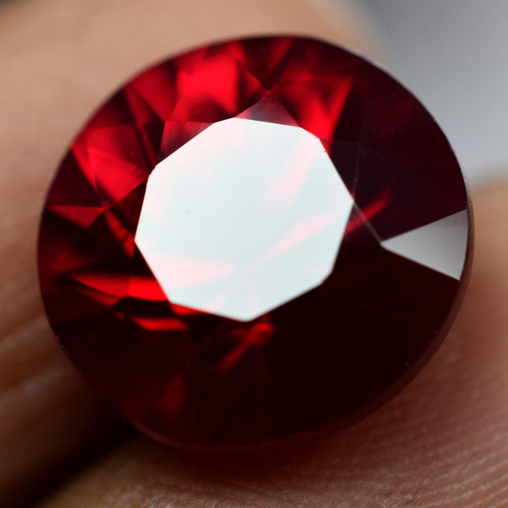 Natural Red Ruby Loose Gemstone Round Shape Color 6.10 ct for Jewelry Making and Gem Collections