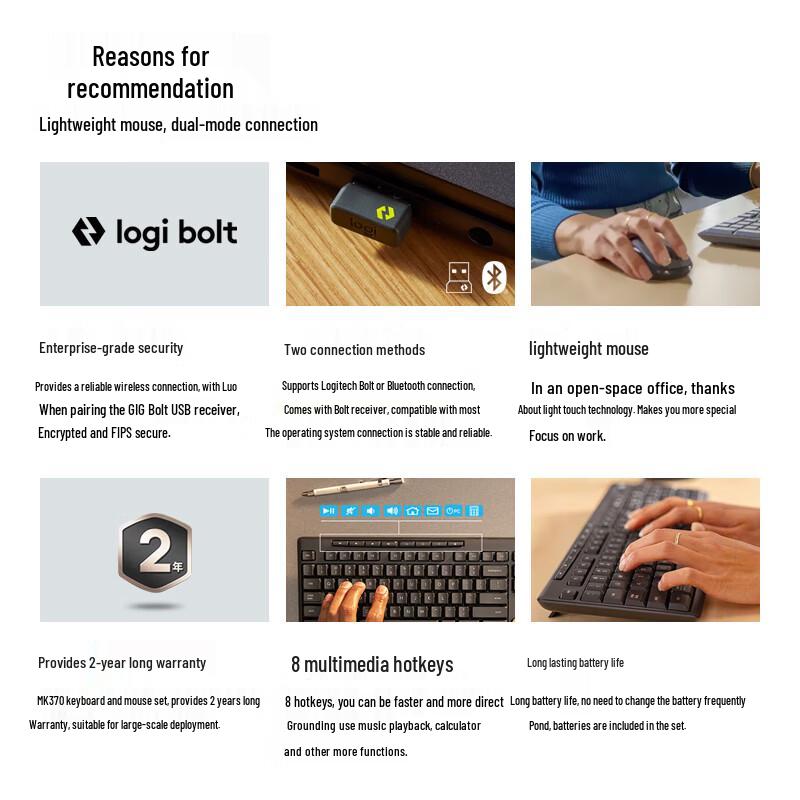 Logitech Kabellose Tastatur- und Maus-Kombination